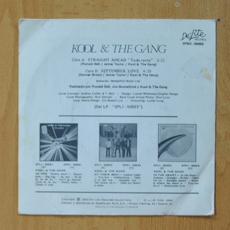 KOOL & THE GANG - STRAIGHT A HEAD - SINGLE