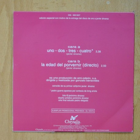 JAVIER ALVAREZ - UNO DOS TRES QUATRO - PROMO SINGLE