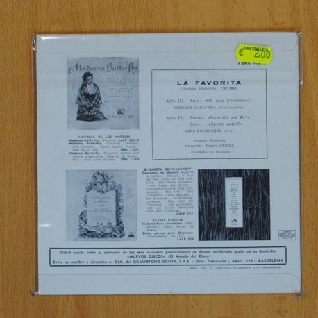 VITTORIA GAROFALO / DINO FORMICHINI - ACTO III ARIA + 2 - EP