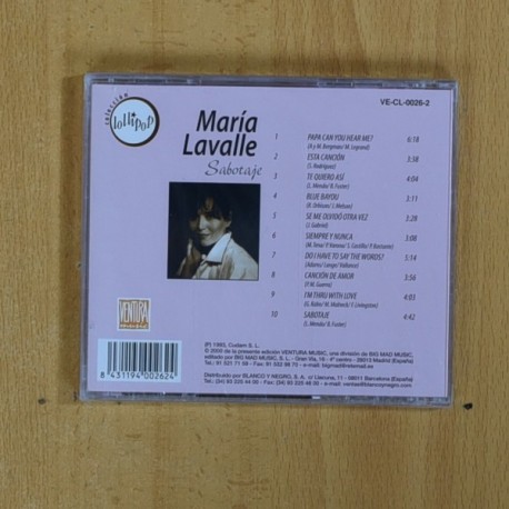 MARIA LAVALLE - SABOTAJE - CD