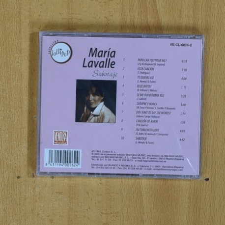 MARIA LAVALLE - SABOTAJE - CD