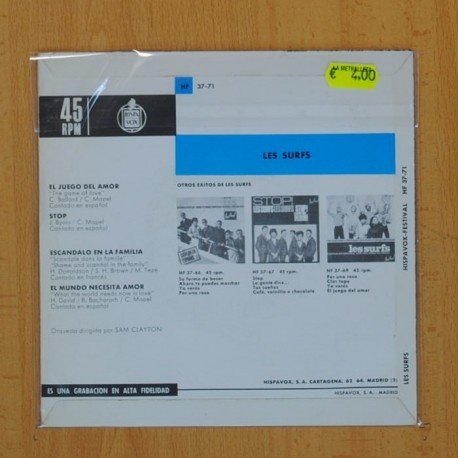 LES SURFS - EL JUEGO DEL AMOR + 3 - EP
