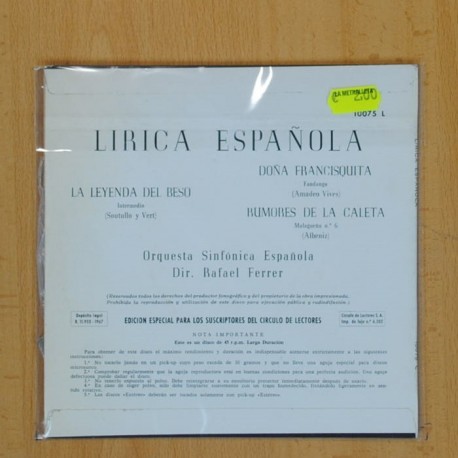 RAFAEL FERRER - LA LEYENA DEL BESO + 2 - EP