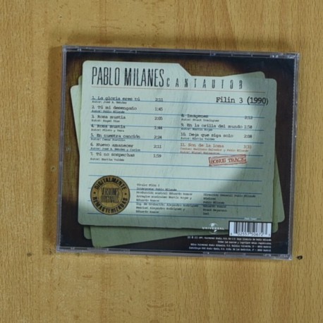 PABLO MILANES - FILIN 3 - CD