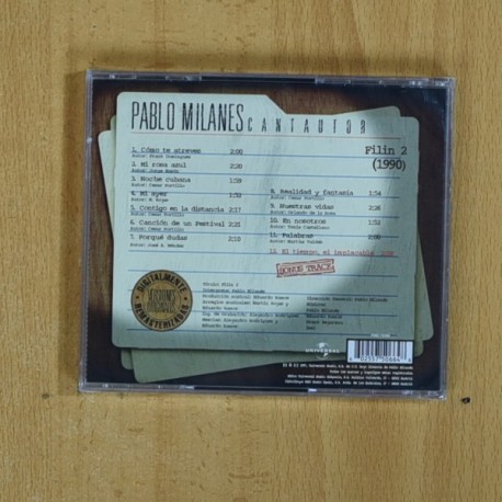 PABLO MILANES - FILIN 2 - CD