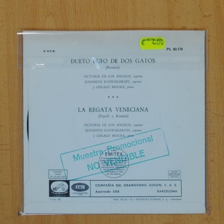 ROSSINI - DUETO BUFO DE DOS GATOS / LA REGATA VENECIANA - SINGLE