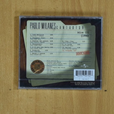 PABLO MILANES - AÃO III - CD