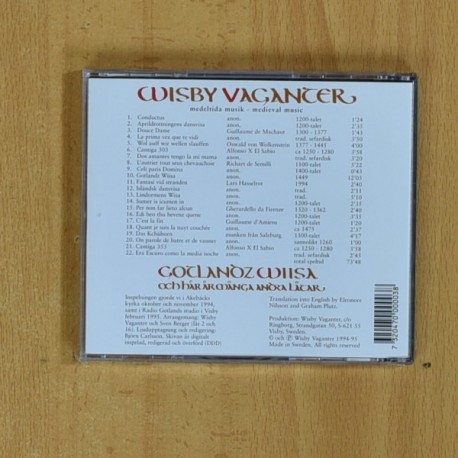 WISBY VAGANATER - GOTLAND WISSA - CD