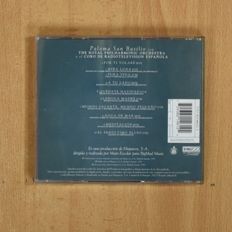 PALOMA SN BASILIO - CLASICAMENTE TUYA - CD