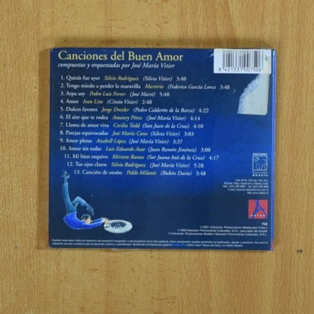 JOSE MARIA VITIER - CANCIONES DEL BUEN AMOR - CD