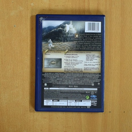 EL SEÃOR DE LOS ANILLOS EL RETORNO DEL REY - DVD