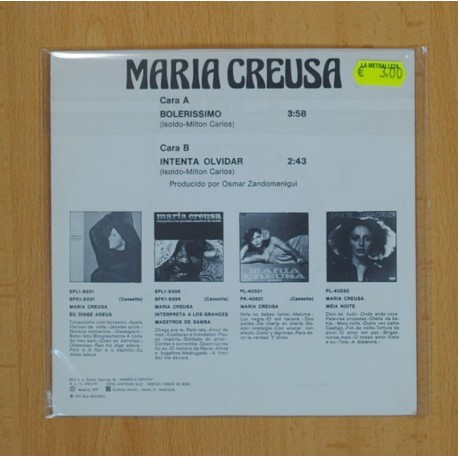 MARIA CREUSA - BOLERISSIMO, INTENTA OLVIDAR - SINGLE