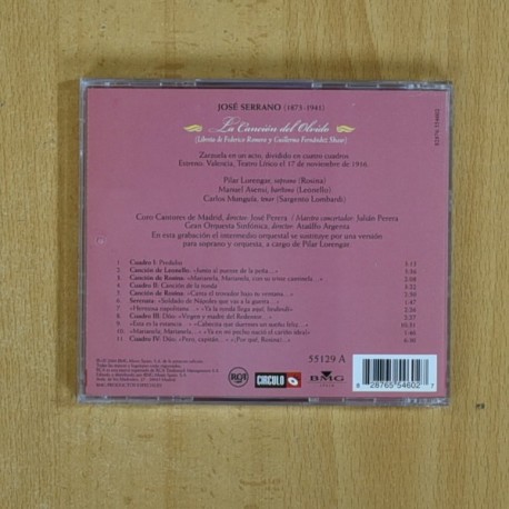 JOSE SERRANO - LA CANCION DEL OLVIDO - CD