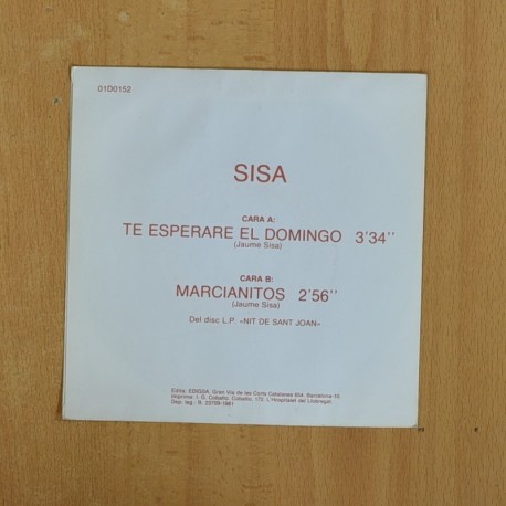 SISA - TE ESPERARE EL DOMINGO - SINGLE