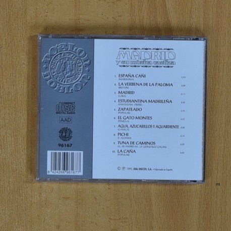 VARIOS - MADRID Y SU MUSICA CASTIZA - CD