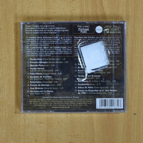 COIMBRA FADO - VERDES ANOS - CD