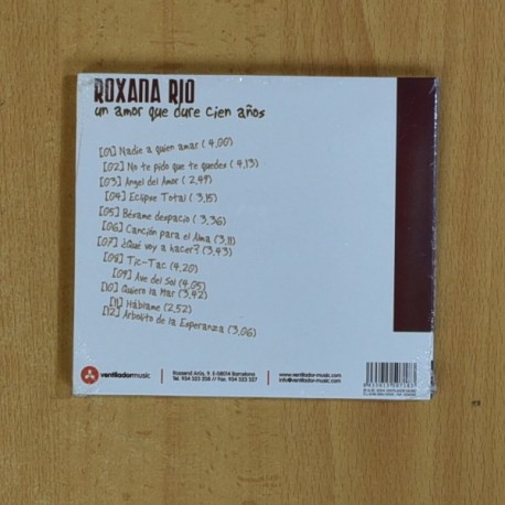 ROXANA RIO - UN AMOR QUE DURE CIEN AÃOS - CD