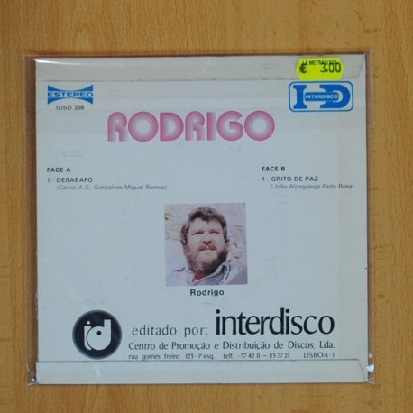 RODRIGO - DESABAFO / GRITO DE PAZ - SINGLE