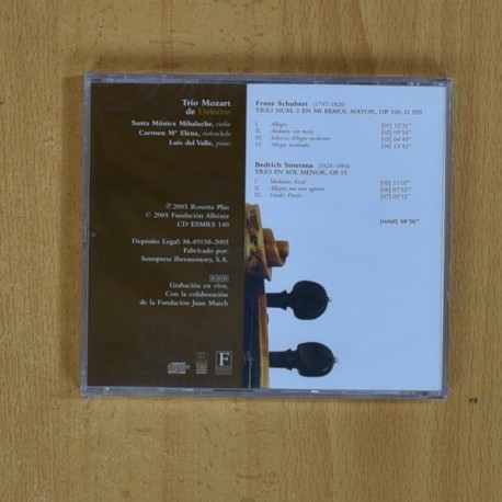 VARIOS - TRIO MOZART DE DELOITTE / SCHUBERT Y SMETANA - CD