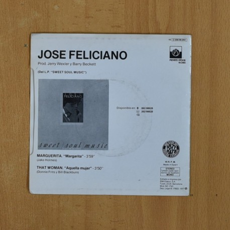 JOSE FELICIANO - MARGUERITA - SINGLE