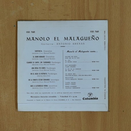 MANOLO EL MALAGUEÑO - SENTENCIA + 6 - EP