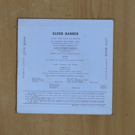 ELDER BARBER - LA CANCION DEL POBRE JUAN + 3 - EP