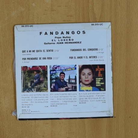 PEPE NUÑEZ EL LORÑO - QUE A MI ME QUITA EL SENTIO + 3 - EP