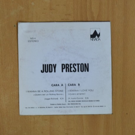 JUDY PRESTON - QUIERO SER UN ROLLING STONE - SINGLE