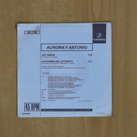 AURORA Y ANTONIO - AY AMOR - SINGLE