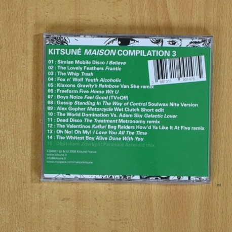 KITSUNE MAISON - COMPILATION 3 - CD