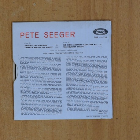 PETE SEEGER - AMERICA THE BEAUTIFUL + 3 - EP