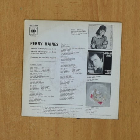 PERRY HAINES - WHATS FUNK - SINGLE