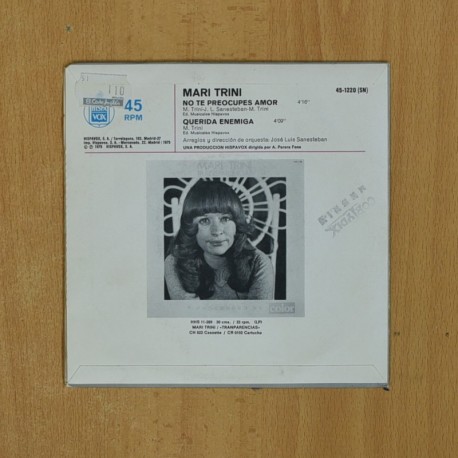 MARI TRINI - NO TE PREOCUPES AMOR / QUERIDA ENEMIGA - SINGLE