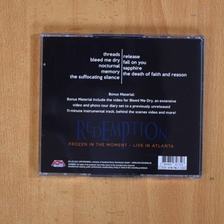 REDEMPTION - FROZEN IN THE MOMENT LIVE IN ATLANTA - 2 CD