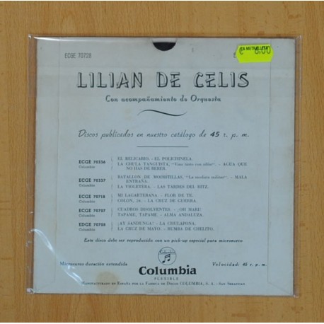 LILIAN DE CELIS - AY SANDUNGA + 3 - EP
