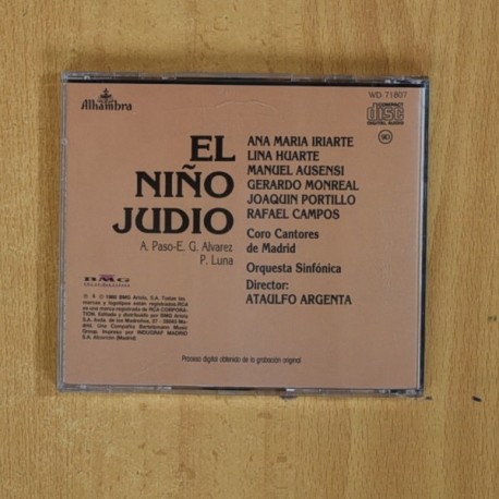 ATAULFO ARGENTA - EL NIÃO JUDIO - CD