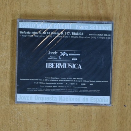 SCHUBERT - CARLO MARIA GIULINI - CD