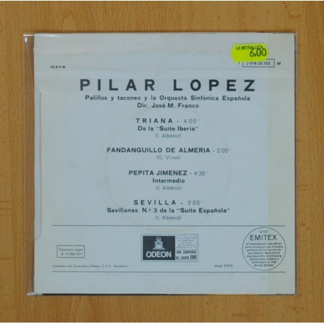 PILAR LOPEZ - TRIANA + 3 - EP