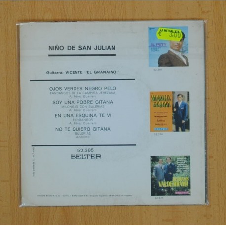 NIÃO DE SAN JULIAN - OJOS VERDE PELO NEGRO + 3 - EPP
