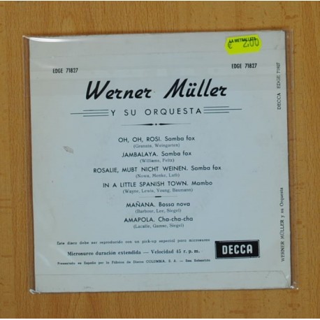 WERNER MULLER - OH OH ROSI + 3 - EPP