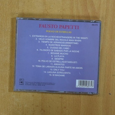 FAUSTO PAPETTI - SAX Y ORQUESTA POLVO DE ESTRELLAS - CD