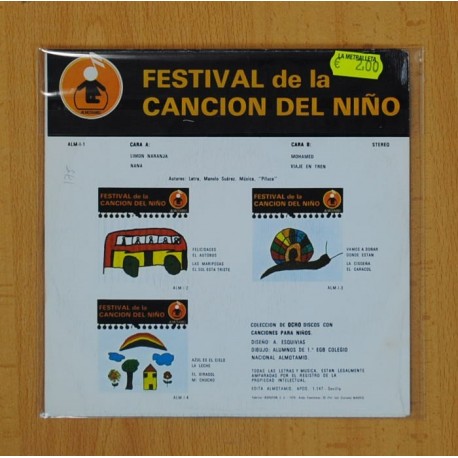 FESTIVAL DE LA CANCION DEL NIÃO - LIMON NARANJA + 3 - EP