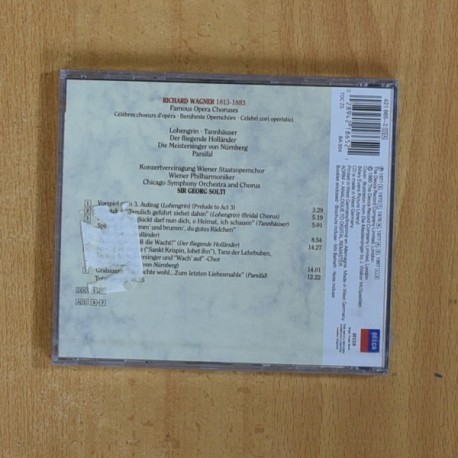 WAGNER - FAMOUS OPERA CHORUSES - CD