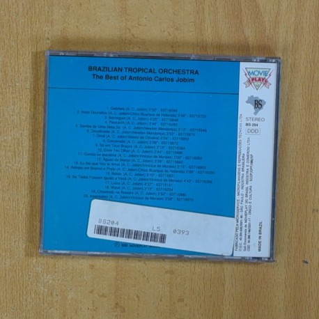 BRAZILIAN TROPICAL ORCHESTRA - THE BEST OF ANTONIO CARLOS JOBIM - CD