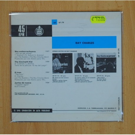 RAY CHARLES - NOS EMBORRACHAMOS + 3 - EP