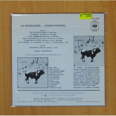 LOS ESPAÃOLISIMOS - SPANISH PUPURRI / ESPERANZA - SINGLE