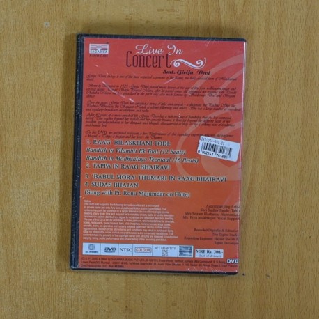 SMT GIRIJA DEVI - LIVE ON CONCERT - DVD