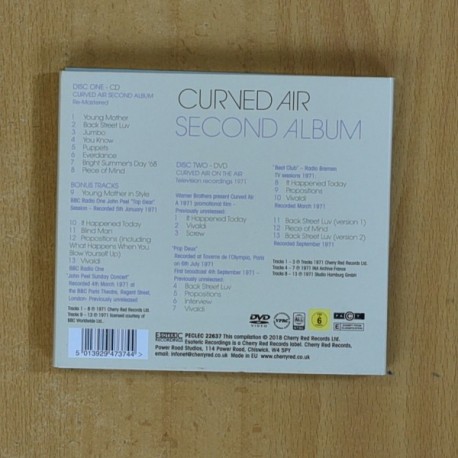 CURVED AIR - SECOND ALBUM - CD