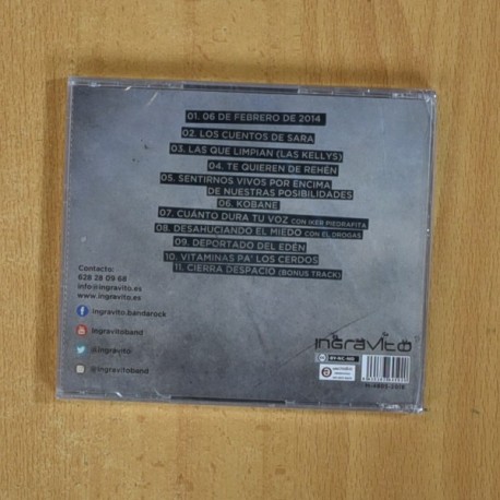 INGRAVITO - SENTIRNOS VIVOS POR ENCIMA DE NUESTRAS POSIBILIDADES - CD
