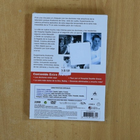 ANATOMIA DE GREY - SEGUNDA TEMPORADA PRIMERA PARTE - DVD